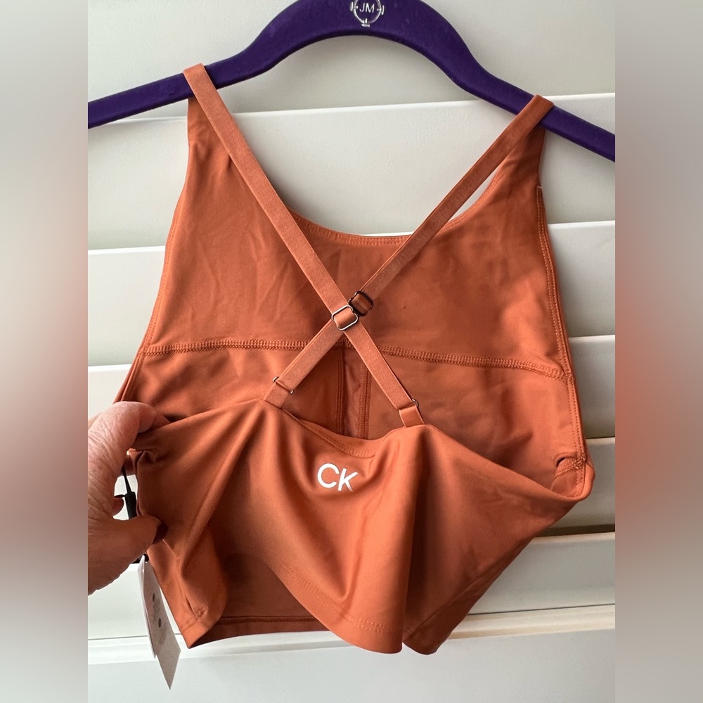 Calvin Klein Perform - NWT - XS - Bralet - Burnt Orange - Adj Straps - No cups